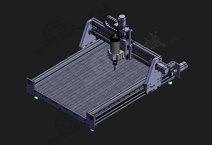 CNC數(shù)控雕刻機模型-龍門雕刻機3D圖紙 模型截圖[1]
