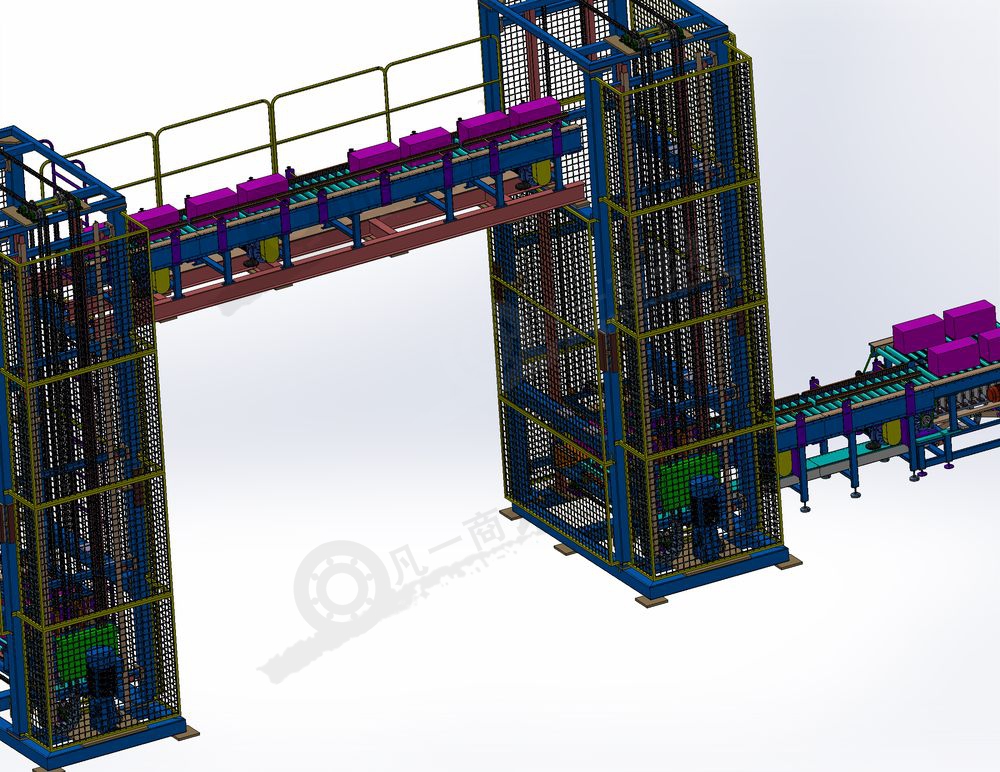 大型輸送線設(shè)備-工廠物流輸送3D模型圖 模型截圖[2]