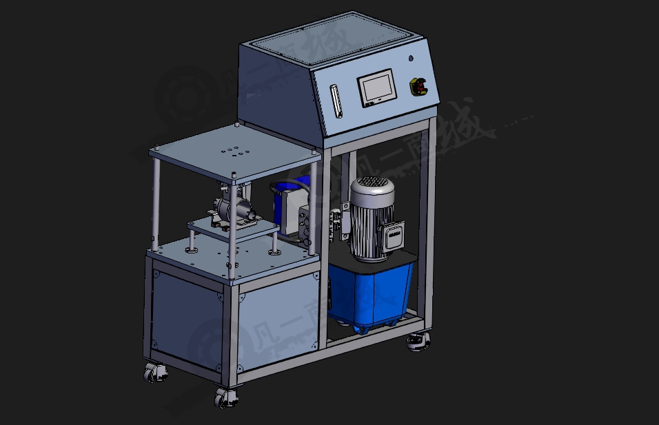 液壓反復測試圓形產品裝置3D圖 模型截圖[1]
