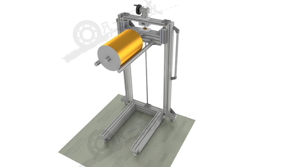 鋁型材框架手動提升機構(gòu)3D模型圖 模型截圖[1]