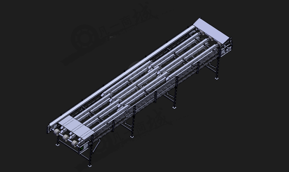平板輸送線-玻璃板材輸送機3D模型圖 模型截圖[1]