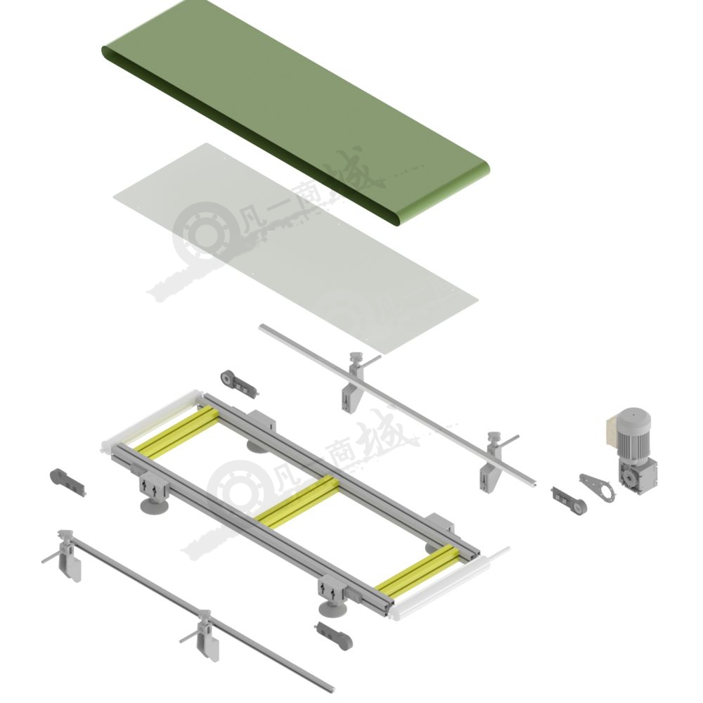 帶可調(diào)節(jié)擋邊輸送帶-輸送機(jī)設(shè)備3D模型圖 模型截圖[1]