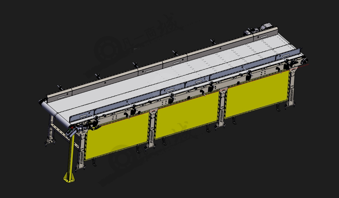大型可調(diào)節(jié)寬度輸送機(jī)3D模型圖 模型截圖[1]