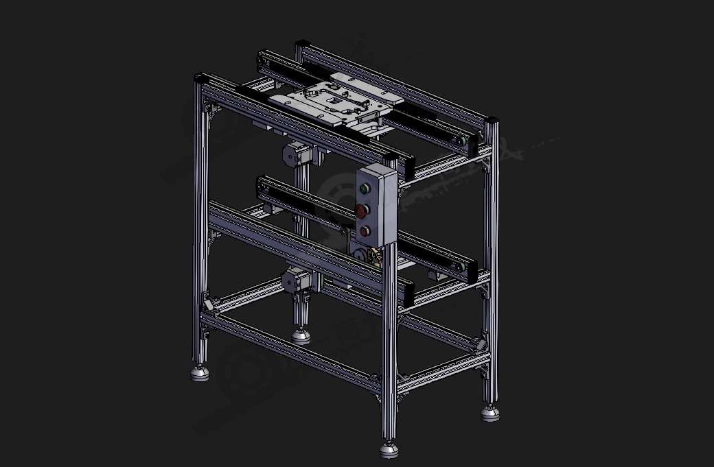 雙層托盤輸送機3D模型 模型截圖[1]