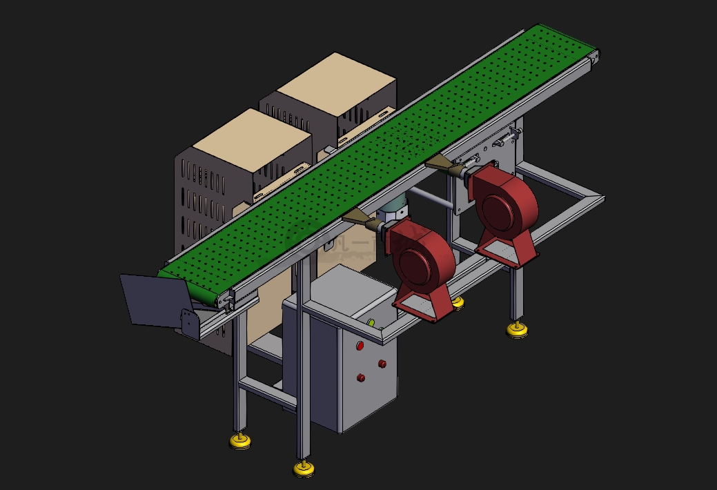 吹風(fēng)分揀輸送機(jī)3D模型圖 模型截圖[1]