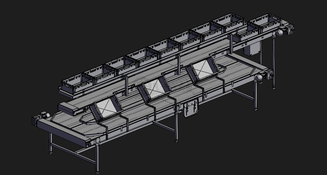 雙層分揀輸送設(shè)計(jì)3D模型圖 模型截圖[1]