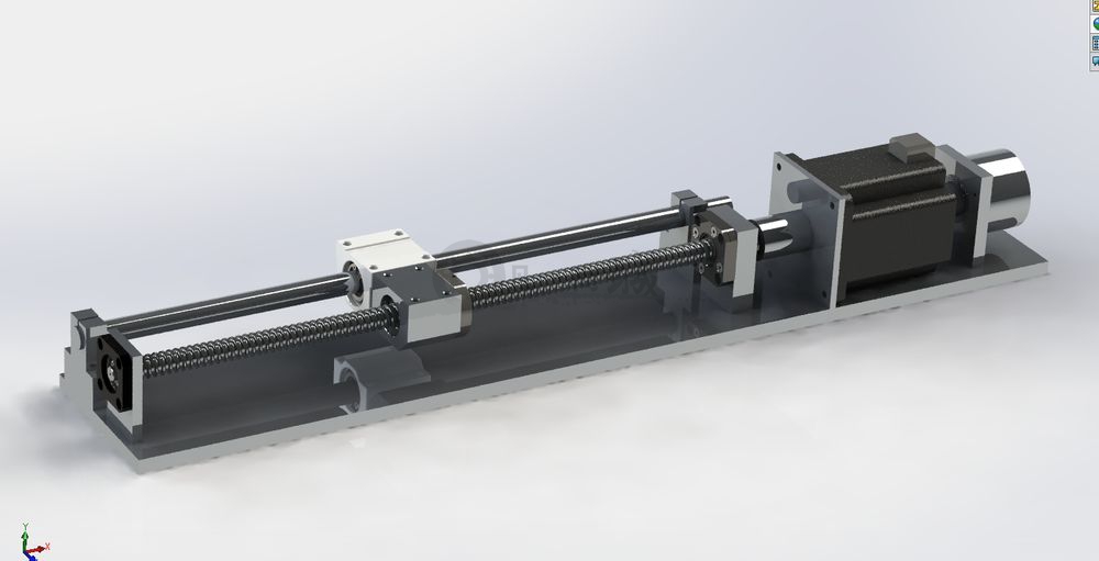 滾珠絲桿單軸直線運(yùn)動(dòng)機(jī)構(gòu)3D模型圖 模型截圖[3]