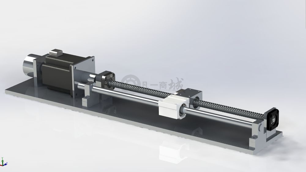 滾珠絲桿單軸直線運(yùn)動(dòng)機(jī)構(gòu)3D模型圖 模型截圖[4]