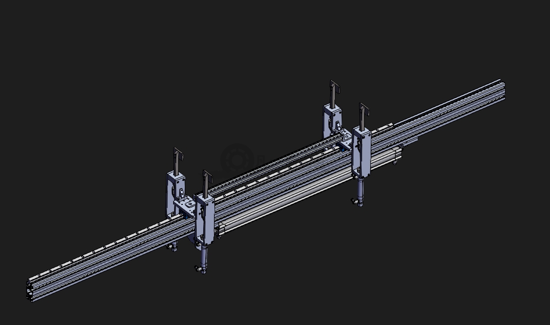 X軸位移抓爪機(jī)構(gòu)-抓放搬運(yùn)裝置3D模型圖 模型截圖[2]