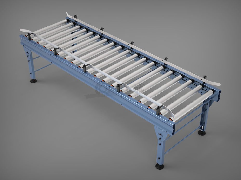 帶擋邊滾筒輸送機(jī)-滾筒流水線3D模型圖 模型截圖[1]