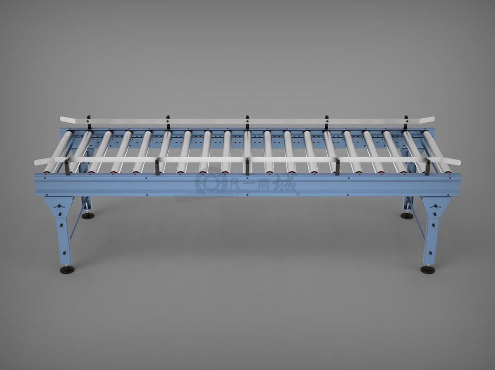 帶擋邊滾筒輸送機(jī)-滾筒流水線3D模型圖 模型截圖[5]
