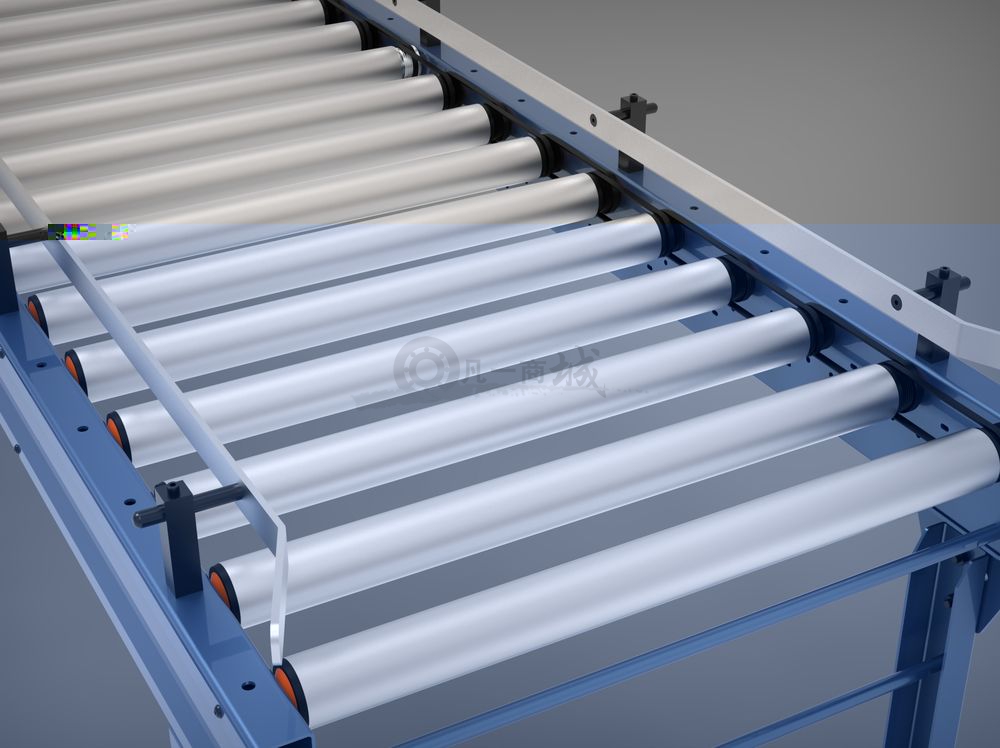 帶擋邊滾筒輸送機(jī)-滾筒流水線3D模型圖 模型截圖[4]