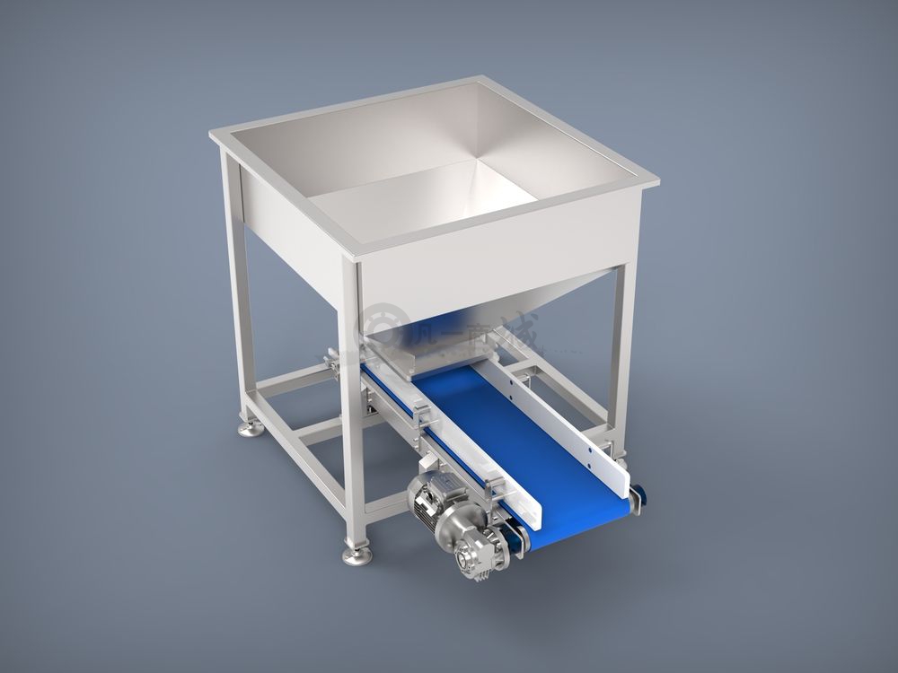 帶進(jìn)料斗皮帶輸送機(jī)-送料流水線3D模型圖 模型截圖[1]
