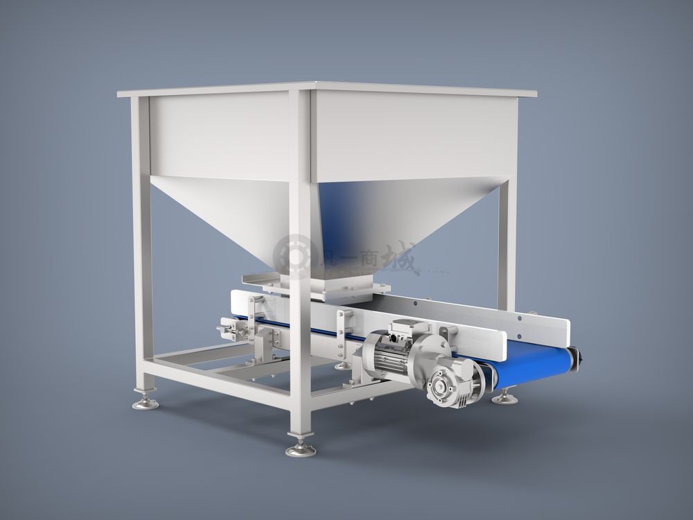 帶進(jìn)料斗皮帶輸送機(jī)-送料流水線3D模型圖 模型截圖[4]