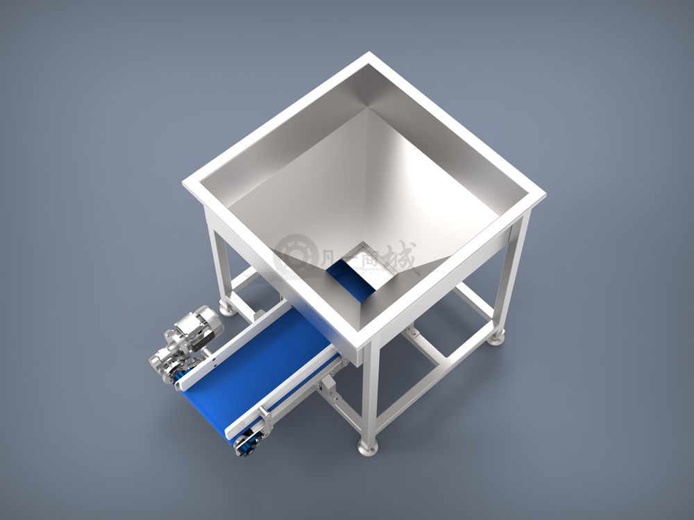 帶進(jìn)料斗皮帶輸送機(jī)-送料流水線3D模型圖 模型截圖[3]