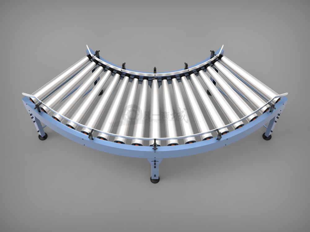 90度轉(zhuǎn)彎 滾筒輸送機(jī)-流水線3D模型圖 模型截圖[1]