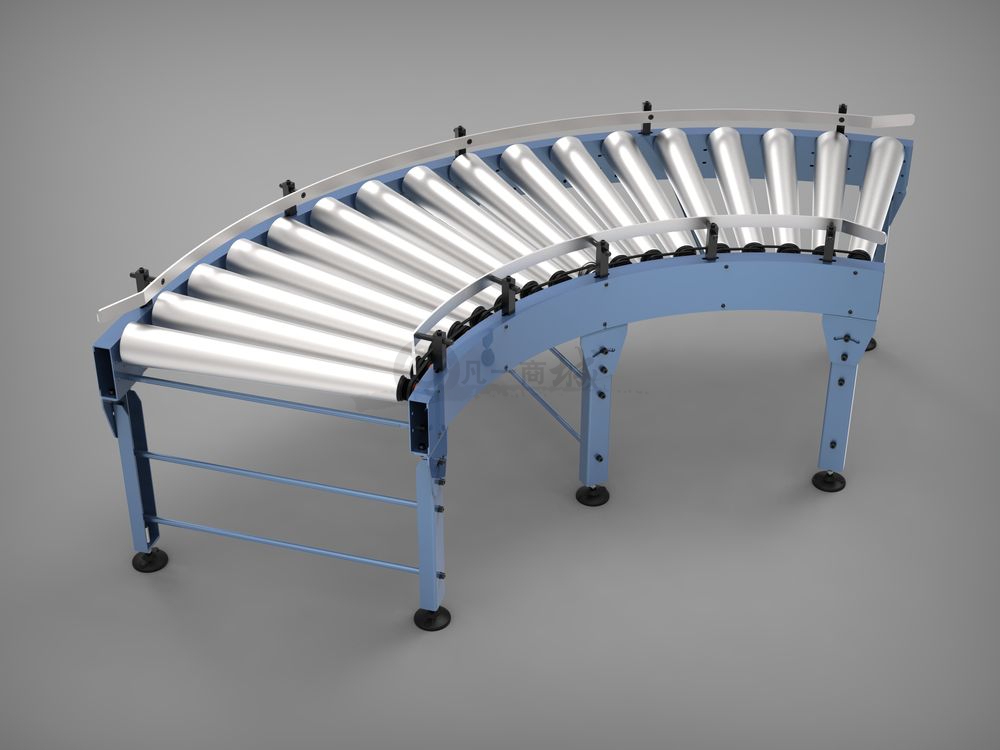 90度轉(zhuǎn)彎 滾筒輸送機(jī)-流水線3D模型圖 模型截圖[2]