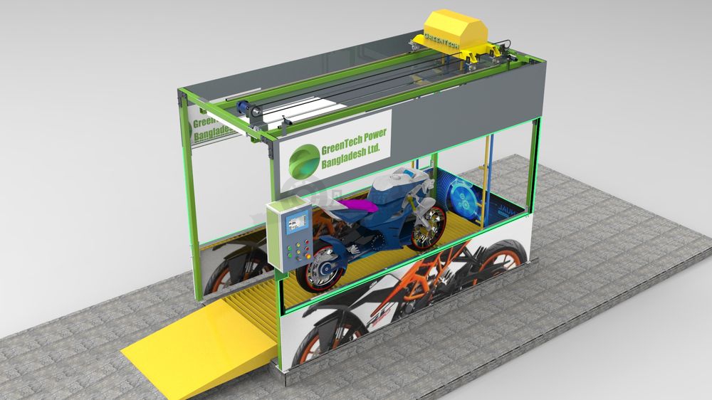 二輪車(chē)自動(dòng)清洗機(jī)-自動(dòng)洗車(chē)設(shè)備3D模型圖 模型截圖[1]