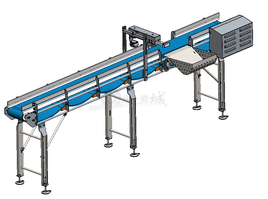 模塊化輸送分揀機(jī)-皮帶篩選線設(shè)計(jì)3D模型 模型截圖[1]