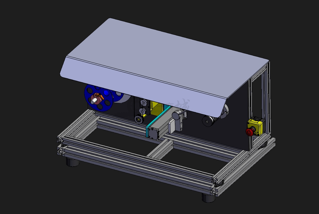 鋁型材框架 電纜電線卷繞機3D模型圖 模型截圖[1]