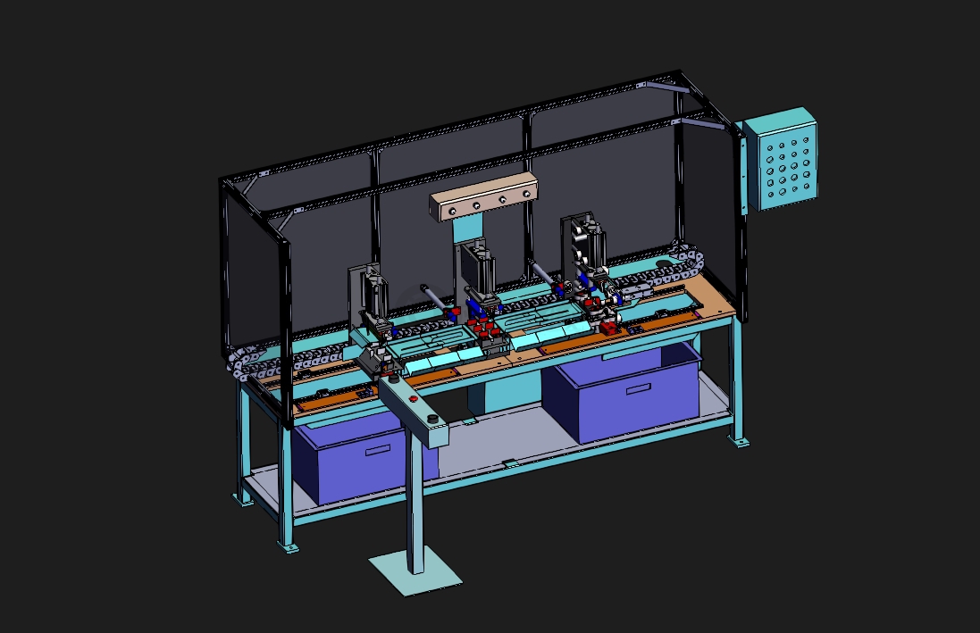 橡膠密封件自動切割機-注塑成型機3D模型 模型截圖[1]