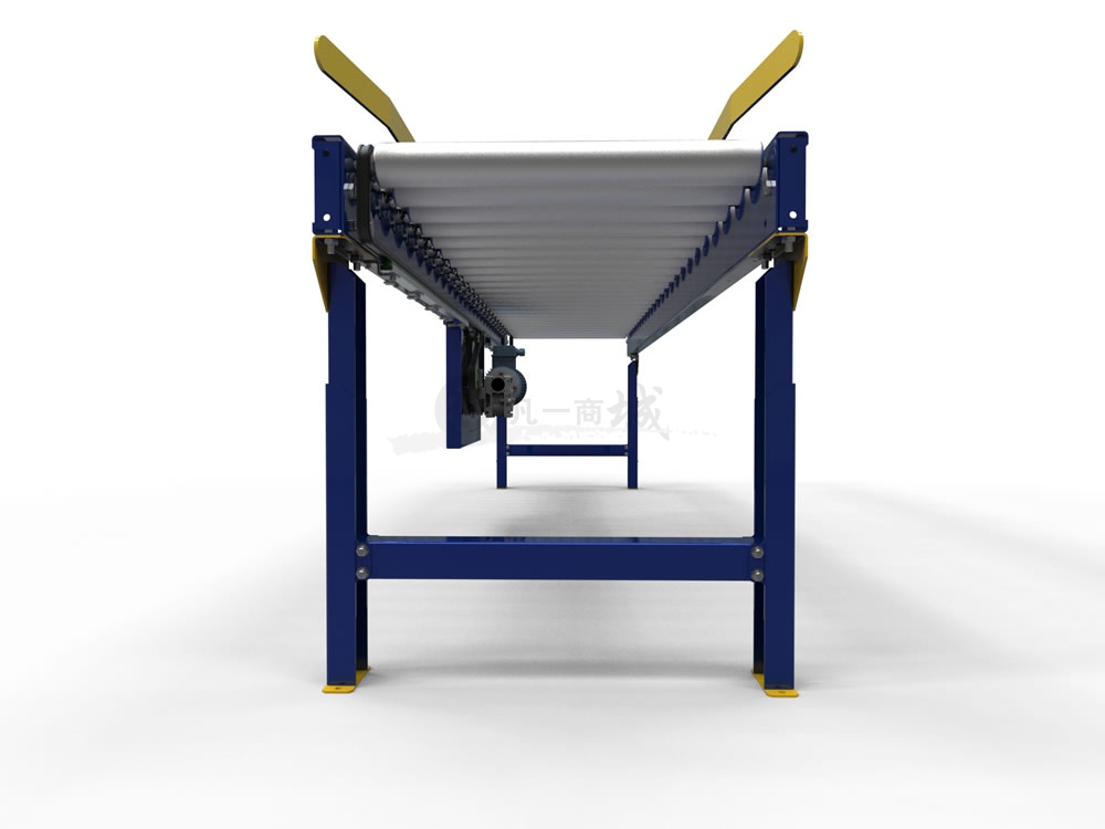 單鏈輥式輸送機(jī)-帶擋板滾筒輸送線3D模型圖 模型截圖[6]