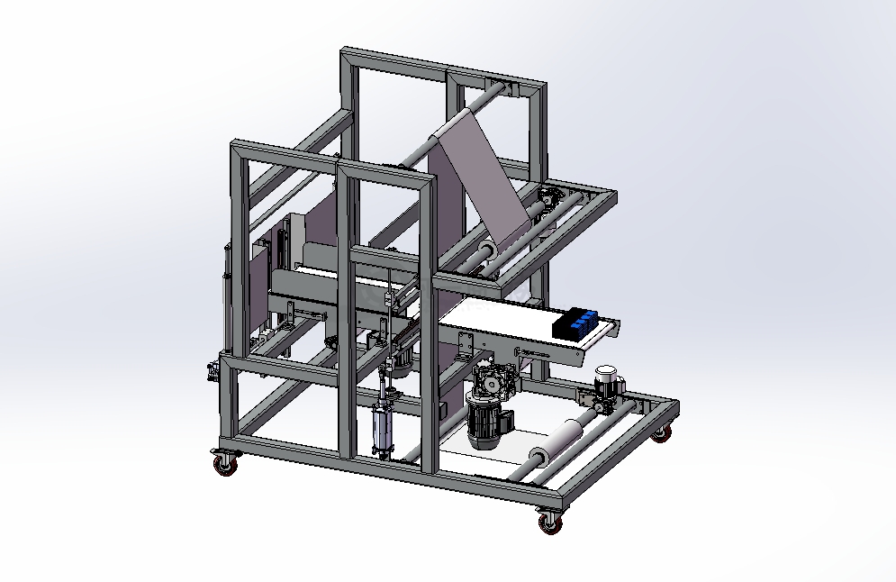 半自動(dòng)覆膜機(jī)-包裝覆膜設(shè)備3D模型圖 模型截圖[1]