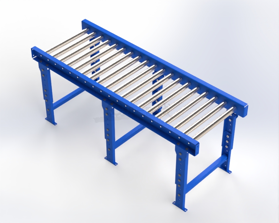 無(wú)動(dòng)力滾筒輸送機(jī)-輥筒流水線傳送臺(tái)3D模型圖 模型截圖[1]