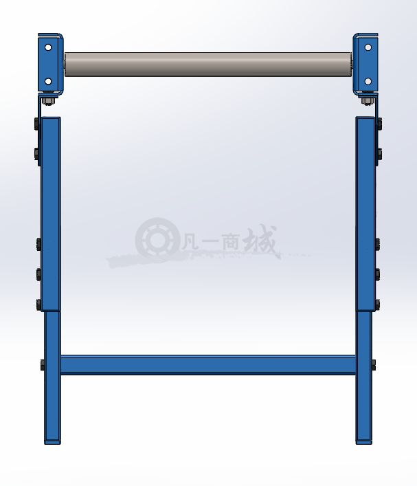無(wú)動(dòng)力滾筒輸送機(jī)-輥筒流水線傳送臺(tái)3D模型圖 模型截圖[4]