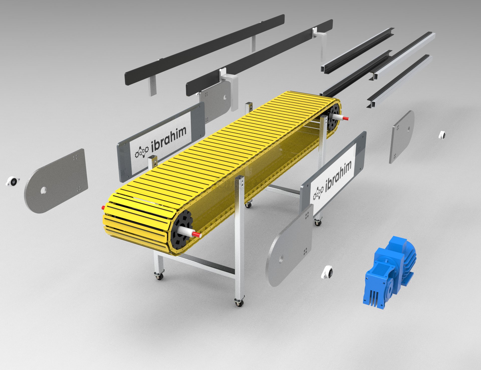 全板條輸送機-板鏈輸送設(shè)備3D模型圖 模型截圖[1]