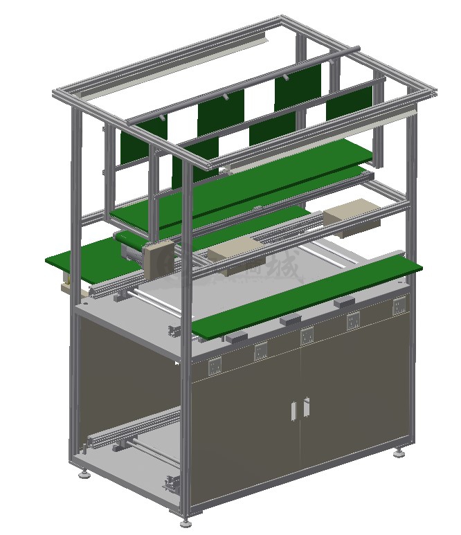 電子電工制造裝配工作臺(tái)-電子廠流水線工位3D模型圖 模型截圖[1]