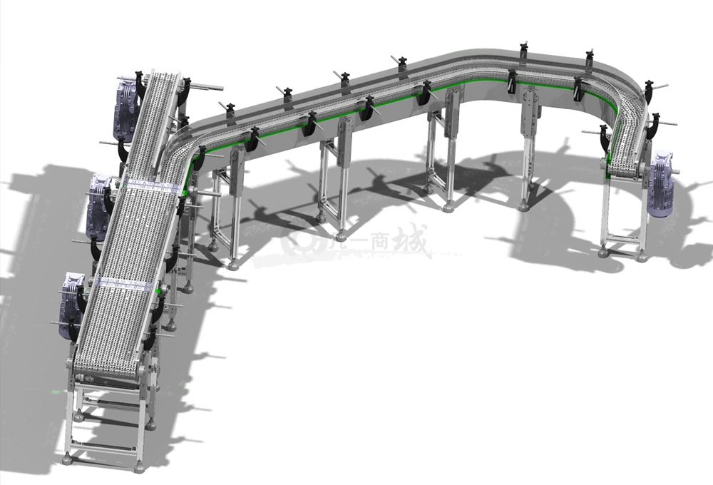 自動化輸送流水線-板鏈輸送機(jī)生產(chǎn)線3D模型圖 模型截圖[1]