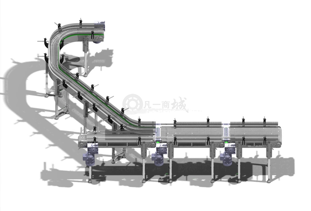 自動化輸送流水線-板鏈輸送機(jī)生產(chǎn)線3D模型圖 模型截圖[2]