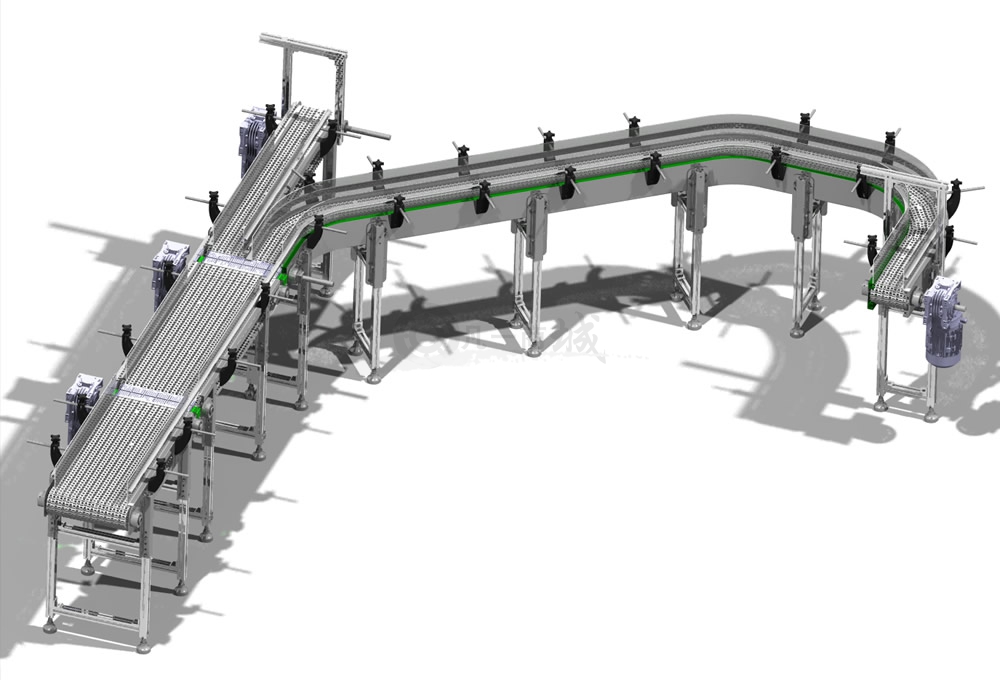 自動化輸送流水線-板鏈輸送機(jī)生產(chǎn)線3D模型圖 模型截圖[3]