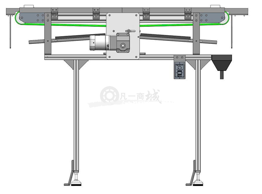 圓柱體輸送設(shè)備 圓皮帶式輸送機(jī)3D模型圖 模型截圖[3]