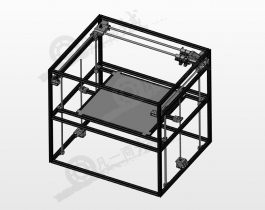 正方形框架3D打印機紙