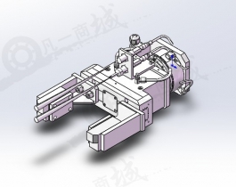 雙爪機(jī)械手 機(jī)械手臂夾持器3D模型圖紙