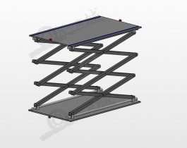剪刀式升降臺(tái)3D模型圖紙