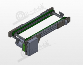 同步帶驅(qū)動板材輸送機3D模型圖紙