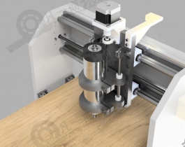 大底座CNC雕刻機3D圖