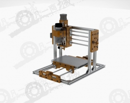 微型CNC數(shù)控雕刻機3D模型圖