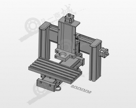 小型CNC數(shù)控機床框架3D圖