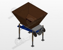 手動葡萄碾碎機3D圖