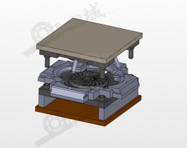 自行車輪罩沖壓模具3D圖