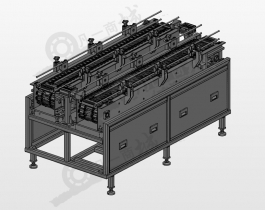 雙排模塊化傳輸機(jī)3D圖