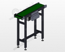 中間驅動皮帶輸送機3D圖