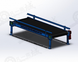 PVC皮帶輸送機(jī)-傳送帶流水線3D模型圖紙