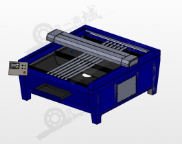 激光雕刻切割機(jī)3D模型圖