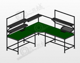 鋁型材工作臺(tái)3D模型圖