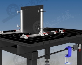 帶夾具焊接工作臺3D圖